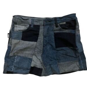 Zadig & Voltaire Women's Blue Patchwork Jean Skirt